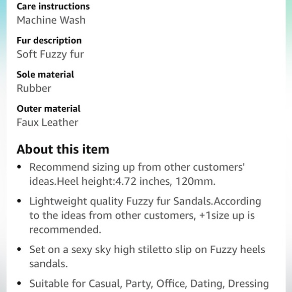 Richealnana Women's white Fur Fuzzy Mules Slip On High Heels Sandals 9 stilettos - Picture 9 of 11